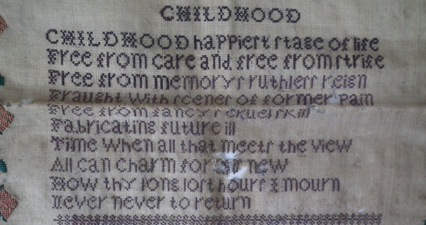 Antique samplers – verses