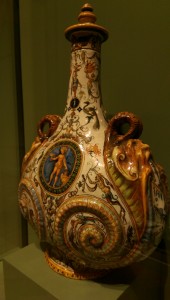 Urbino ware, as opposed to victorian majolica pottery