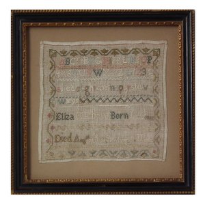 Antique Miniature Sampler, 1829, by Maria Mathew