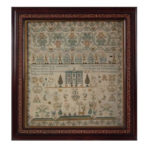 Antique Scottish Sampler, 1821, by Ann Crawford
