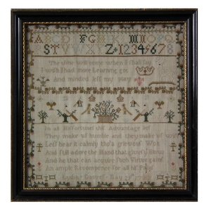 Antique Sampler, 1780, by Lydia Dawes
