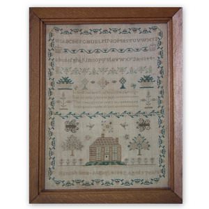 Antique Sampler, 1845, By Hannah Sims