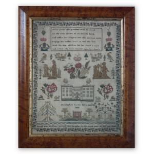 Antique Sampler, 1834, Sarah Ann Wallace, Nottingham