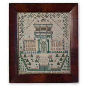 Antique Sampler, 1828, Jane Susannah Randall