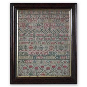 Antique Sampler, 1735, Sarah Reynolds
