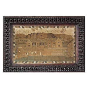 Antique Country Mansion House Embroidery