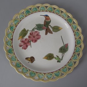 Wedgwood Majolica Hummingbird & Butterfly Plate