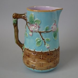 George Jones Majolica Apple Blossom Jug/Pitcher