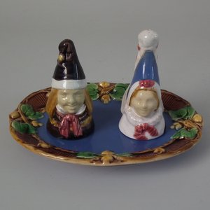 Minton Majolica Candle Snuffer Set