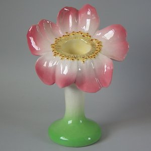 Delphin Massier Majolica Poppy Posy Vase