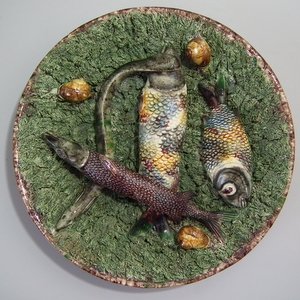 Mafra Majolica Palissy Fishes Wall Plate