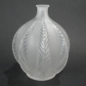 Rene Lalique Clear & Frosted Glass 'Malines' vase