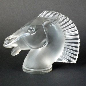 Rene Lalique Glass 'Longchamp B' Horse Head Mascot