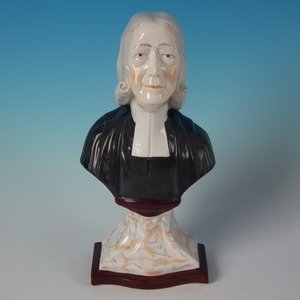 Staffordshire Pottery 'John Wesley' Bust