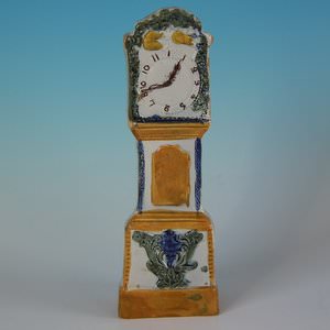 Staffordshire Prattware Long Case Clock Model
