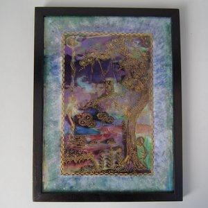 Wedgwood Fairyland 'Elves in a Pine Tree' Plaque