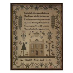 Antique Sampler, 1823, by Elizabeth Ewen