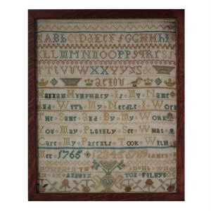 1765 Norfolk Sampler by Hannah Humphrey
