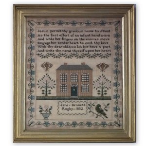 Antique Sampler, 1832, by Jane Bennett