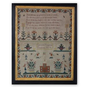 Antique Sampler, 1814, by Christian Langford