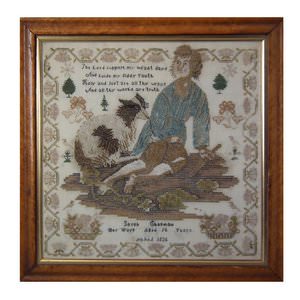 Antique Sampler, 1838, by Sarah Chapman