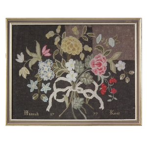 1777 Floral Bouquet Embroidery by Hannah Kent