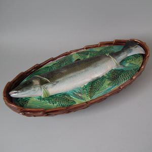 George Jones Majolica Salmon Tureen