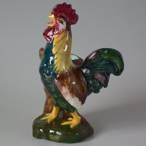 Delphin Massier Cockerel/Rooster Posy Vase