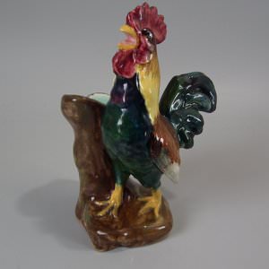 Delphin Massier Cockerel/Rooster Vase