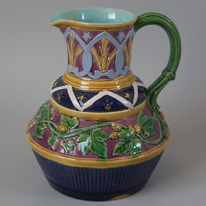 Minton Majolica Wheat & Bramble jug/pitcher