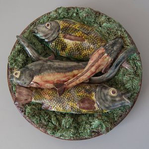 Mafra Palissy Majolica Fish Wall Plate