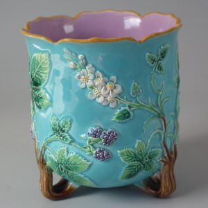 George Jones Majolica Blackberry Planter