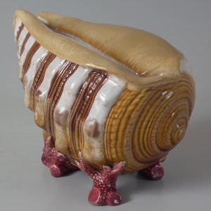 Minton Majolica Conch Shell Spoon Warmer