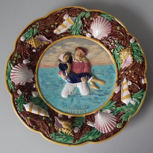 George Jones Majolica Biarritz Plate