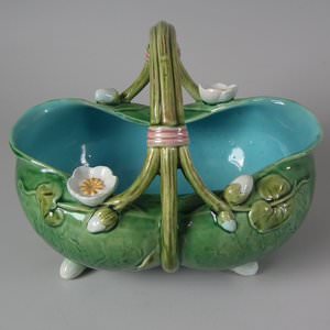 Minton Majolica Lily Basket
