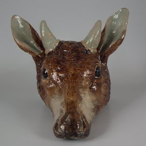 Majolica Stag Head Wall Pocket