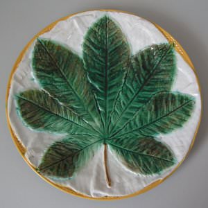George Jones Majolica Horse Chestnut Plate