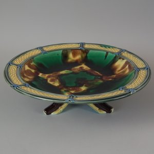 Wedgwood Majolica Mottled Center Compote