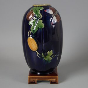 Rare Minton Majolica Flower Vase On Stand