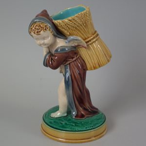 Minton Majolica Cherub Flower Holder