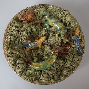 Mafra Palissy Majolica Lizard Wall Plate