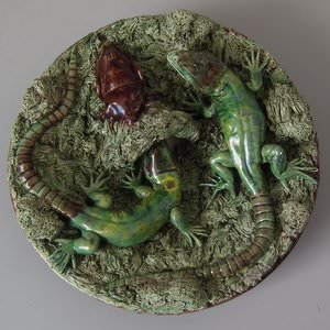 Mafra Palissy Majolica Lizard Plate