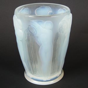 Rene Lalique Opalescent Glass 'Danaides' Vase