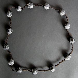 Rene Lalique Black Glass 'Entrelacs' Necklace