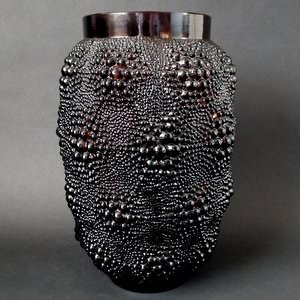 Rene Lalique Bronze Coloured Glass 'Davos' Vase