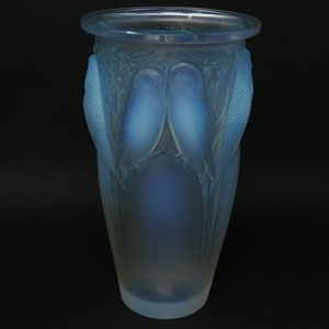 Rene Lalique Opalescent Glass 'Ceylan' Vase