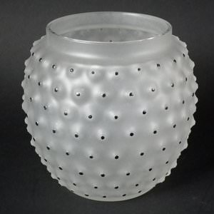 Rene Lalique Clear & Frosted Glass 'Cactus' Vase