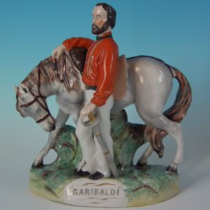 Parr Factory Staffordshire Garibaldi with Horse Figure