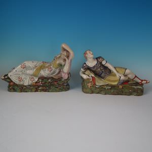 Pair Staffordshire Pearlware Antony & Cleopatra Figures