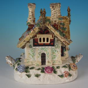 Large Staffordshire Cottage Potpourri Holder